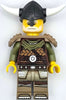 Viking Chieftain - Male, Leather Armor, Dark Tan Legs with Tunic, Pearl Dark Gray Helmet, Shoulder Armor (idea169)