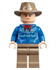 Dr. Alan Grant - Blue Shirt with Water Stains, Dark Tan Fedora (jw096)