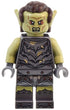 Orc - Olive Green Head, Pearl Dark Gray Armor with Dirt Splotches, Dark Brown Hair (lor135)