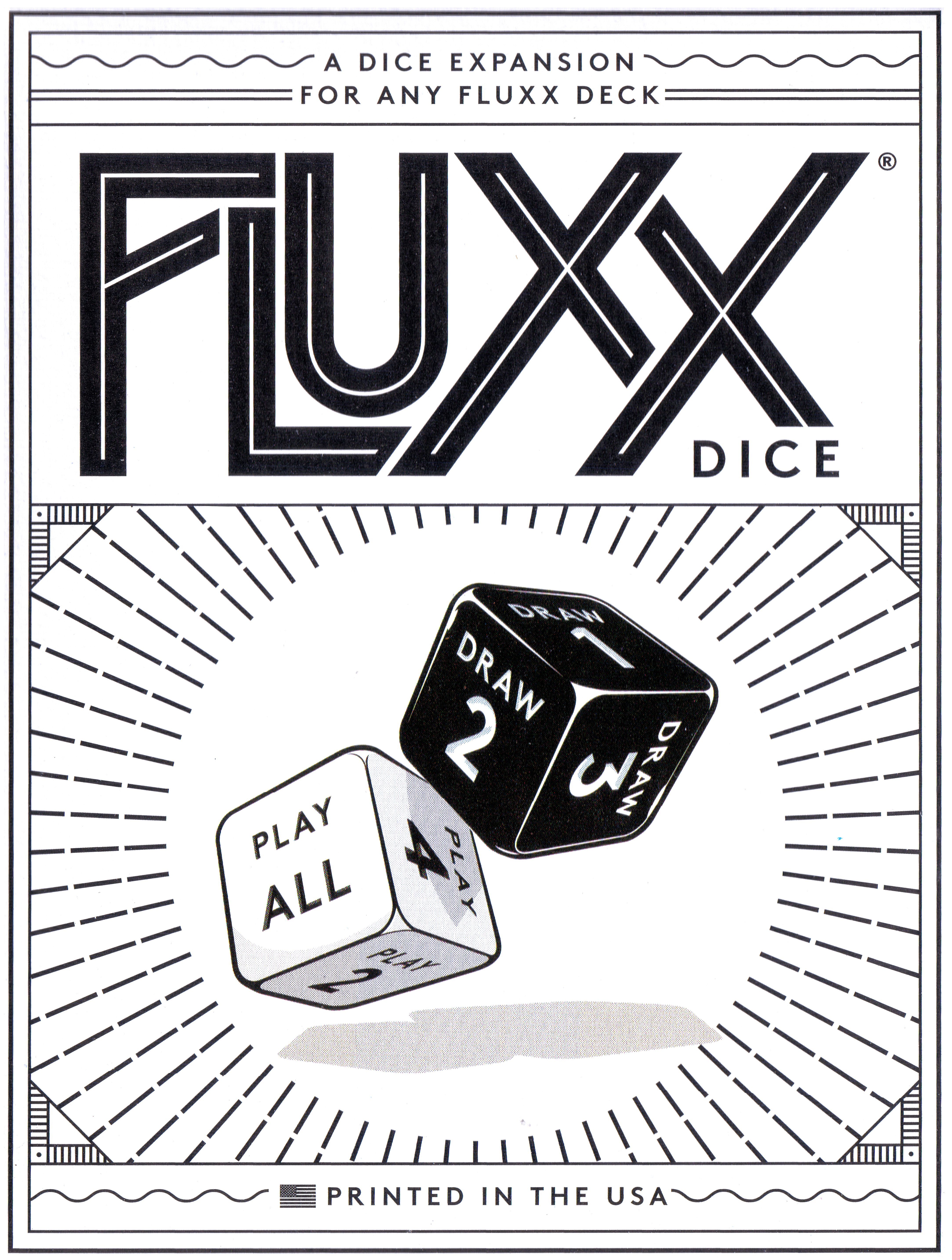 Box cover for Fluxx Dice