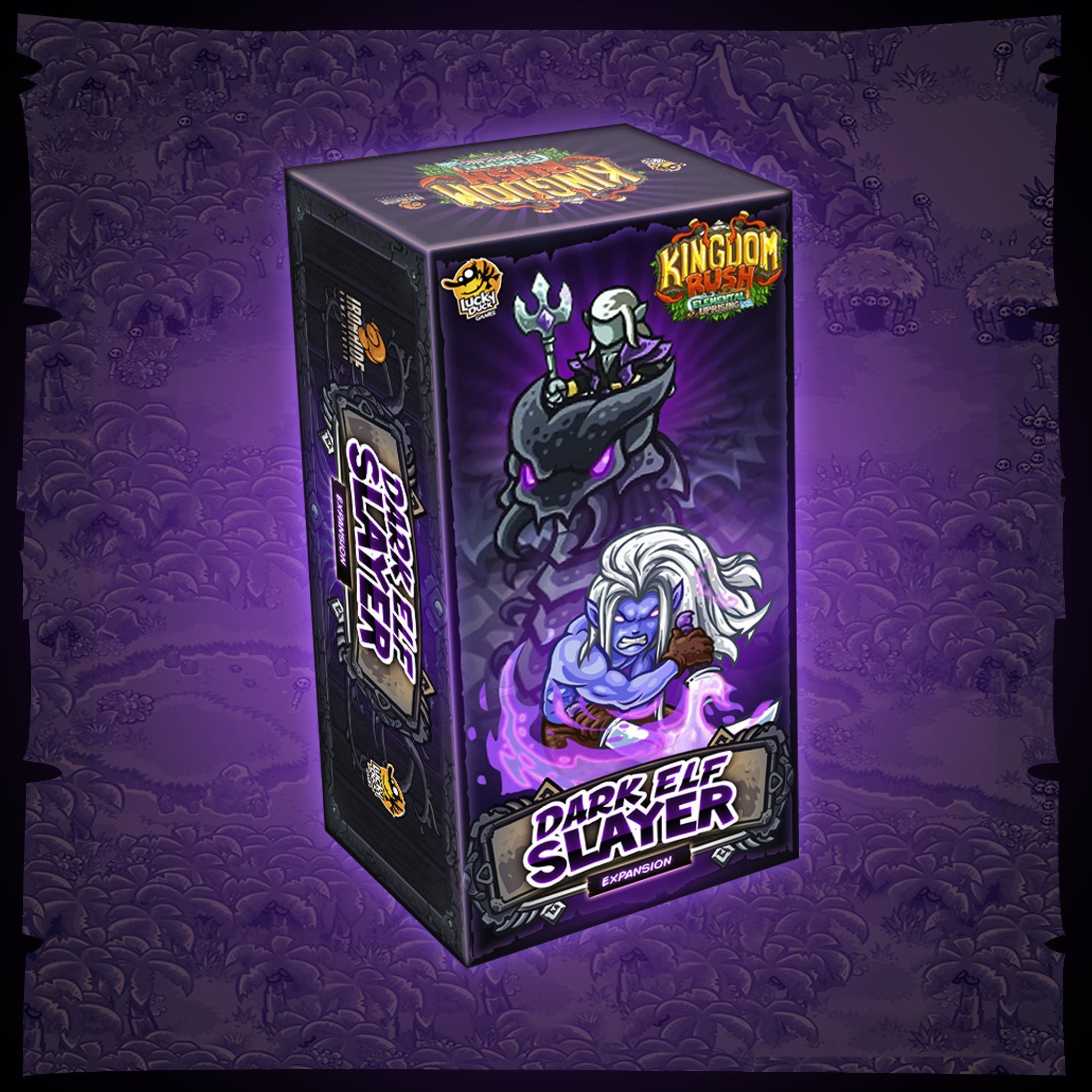 Box cover for Kingdom Rush: Elemental Uprising – Dark Elf Slayer Expansion