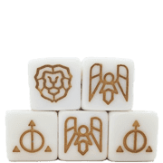 Box cover for Ashes Reborn: Rise of the Phoenixborn – Divine Dice 5-Pack