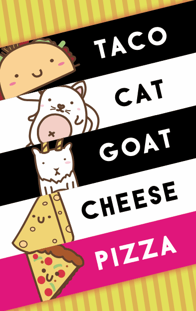 Box cover for Taco Cat Goat Cheese Pizza: Ridiculously Large Edition