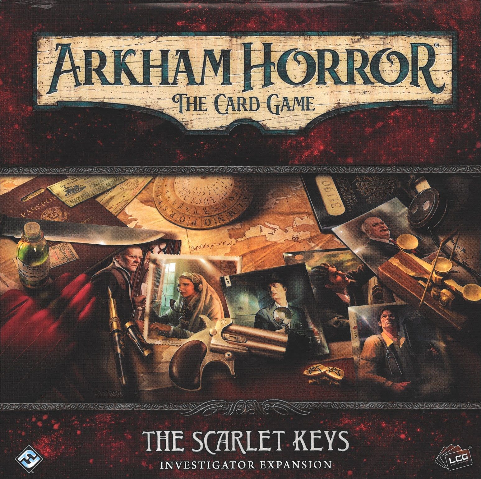 Box cover for Arkham Horror: The Card Game – The Scarlet Keys: Investigator Expansion