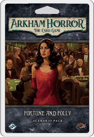 Box cover for Arkham Horror: The Card Game – Fortune and Folly: Scenario Pack