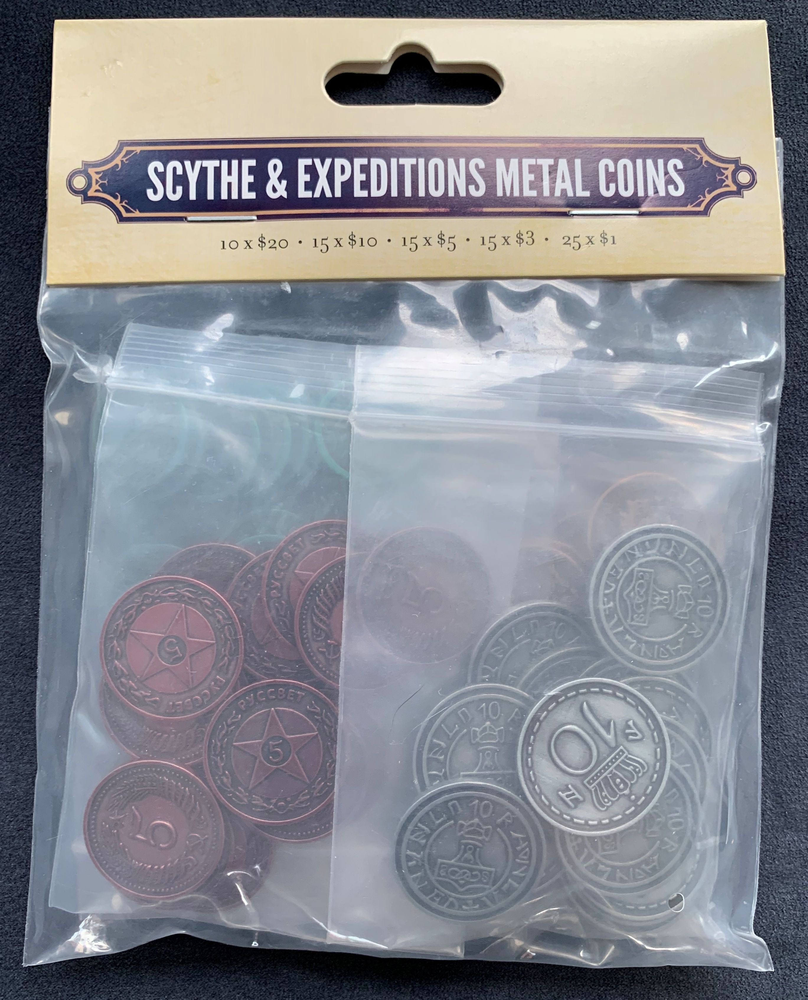 Box cover for Scythe & Expeditions Metal Coins