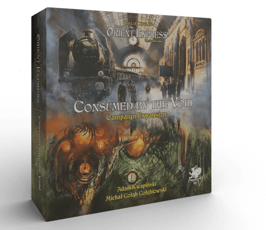 Box cover for Horror on the Orient Express: The Board Game – Consumed by the Void Expansion
