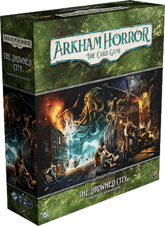 Box cover for Arkham Horror: The Card Game – The Drowned City: Campaign Expansion