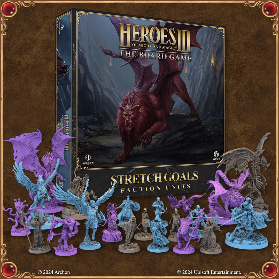 Box cover for Heroes of Might and Magic III: The Board Game – Stretch Goals Faction Units