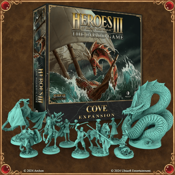 Box cover for Heroes of Might and Magic III: The Board Game – Cove Expansion