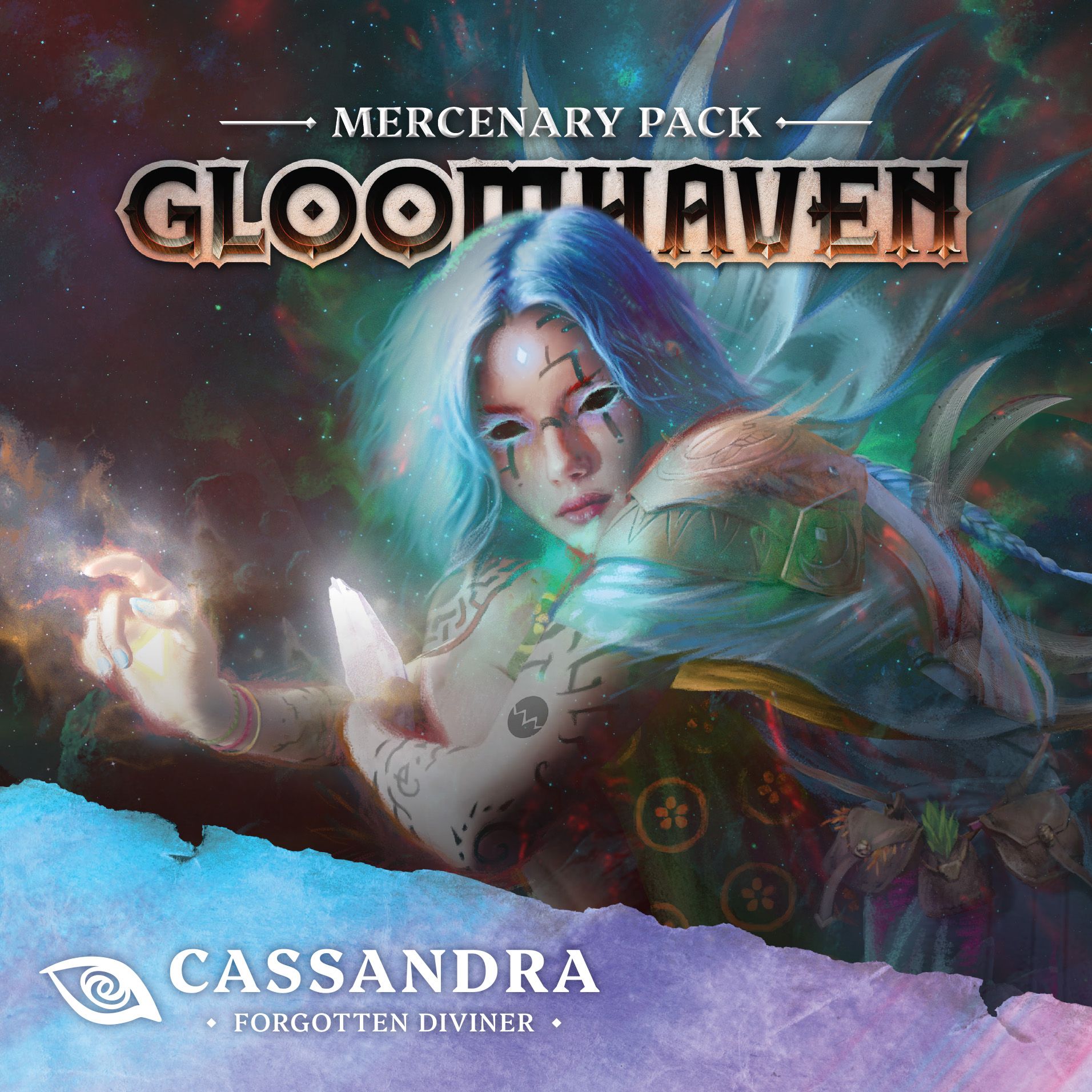 Box cover for Gloomhaven: Mercenary Pack – Cassandra, Forgotten Diviner