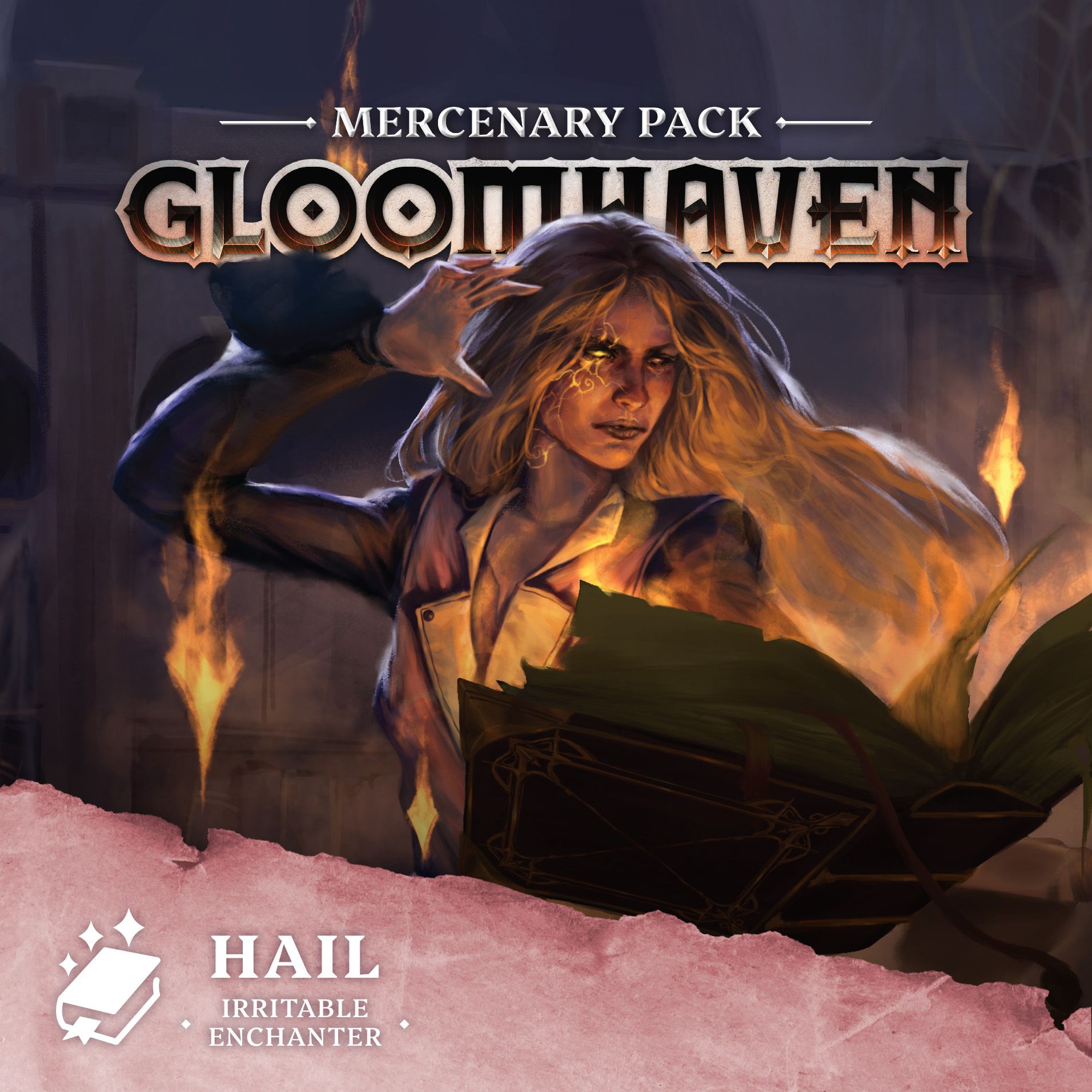 Box cover for Gloomhaven: Mercenary Pack – Hail, Irritable Enchanter
