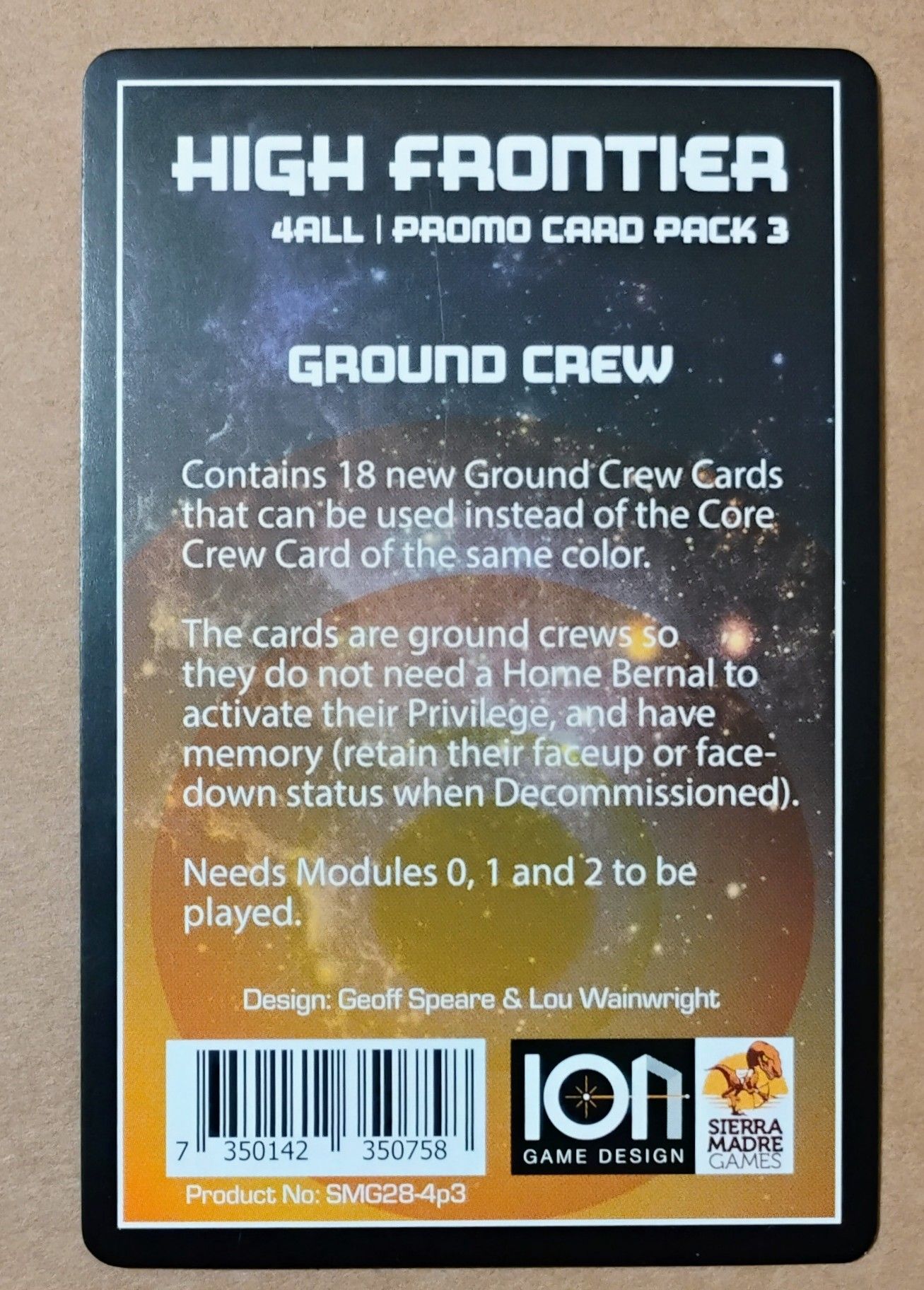 Box cover for High Frontier 4 All: Promo Pack 3 – Crew