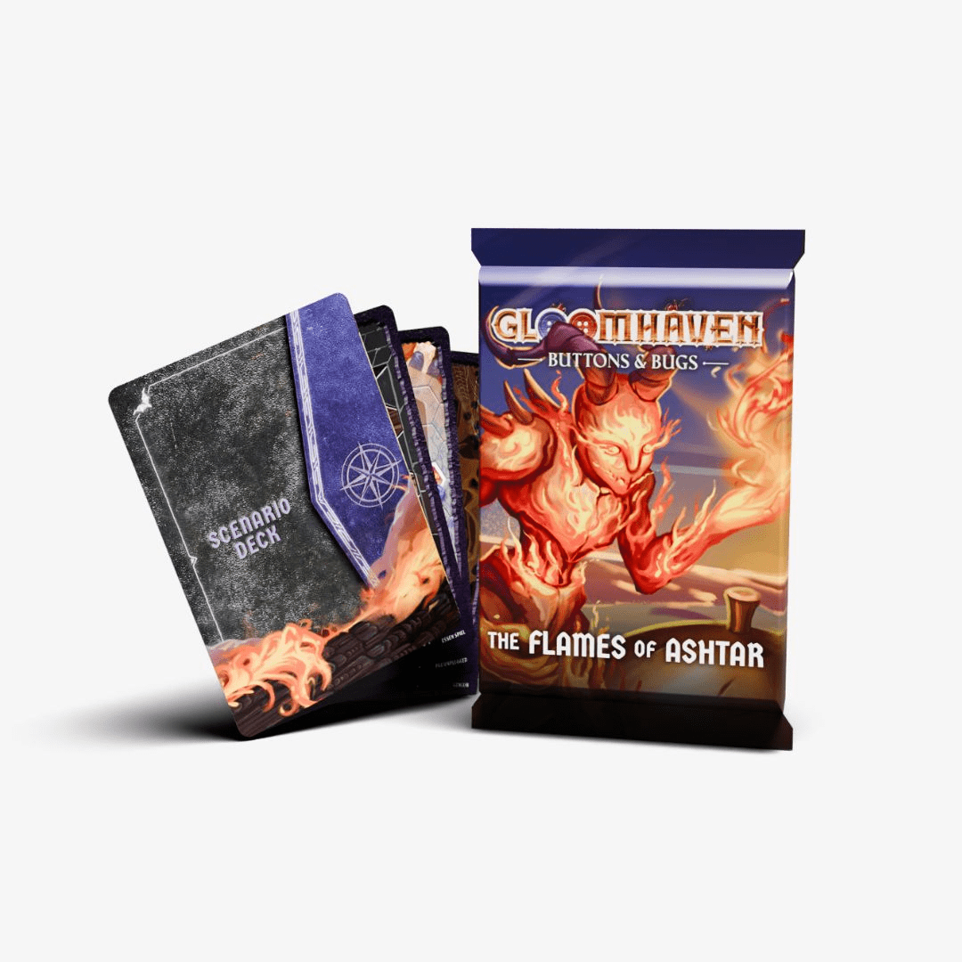 Box cover for Gloomhaven: Buttons & Bugs – The Flames of Ashtar