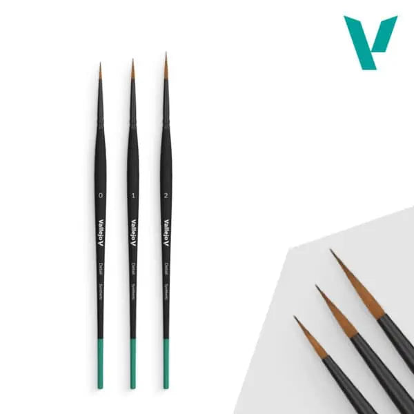 Vallejo Design Brush Set - Synthetic Fibers (0, 1 and 2)