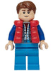 Marty McFly - Red Puffer Vest over Sand Blue Jacket, Blue Arms (sc138)