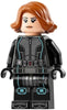 Black Widow - Black Jumpsuit, Dark Orange Short Hair, Printed Legs, Metallic Light Blue Trim (sh0881)