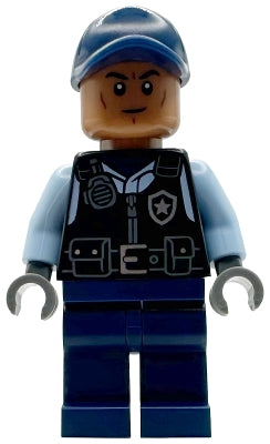 Security Guard Arkham Asylum - Male, Dark Blue Cap, Black Vest (sh1076)