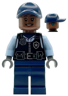 Security Guard Arkham Asylum - Female, Dark Blue Cap, Black Vest (sh1087)