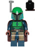 Mandalorian Tribe Warrior - Female, Dark Brown Cape, Green Helmet with Antenna / Rangefinder (sw1078)
