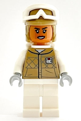 Hoth Rebel Trooper Dark Tan Uniform and Helmet, White Legs and Backpack, Female (sw1185)