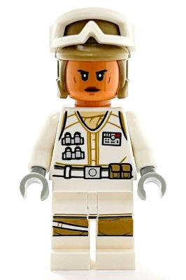 Hoth Rebel Trooper White Uniform, Dark Tan Helmet, Female (sw1188)