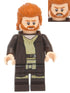 Obi-Wan Kenobi - Dark Brown Robe, Dark Orange Mid-Length Hair with Ruffled Back (sw1227)