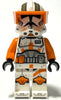 Clone Trooper Commander Cody, 212th Attack Battalion (Phase 2) - Orange Visor, Nougat Head, Helmet with Holes, Printed Legs (sw1233)