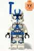 Clone Trooper Officer, 501st Legion (Phase 2) - White Arms, Blue Rangefinder, Nougat Head, Helmet with Holes (sw1246)