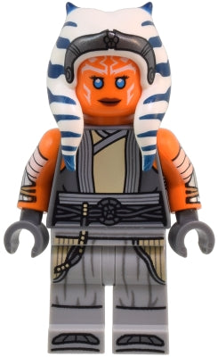 Ahsoka Tano (Adult) - Dark Bluish Gray Vest, Tan Tunic, Printed Arms, Light Bluish Gray Legs (sw1354)