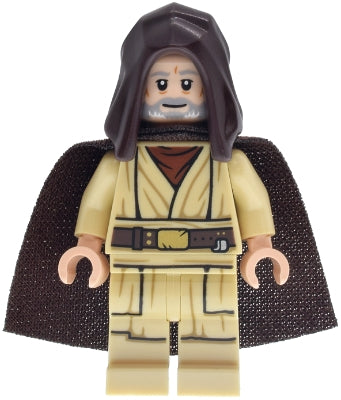Obi-Wan Kenobi - Old, Dark Brown Hood and Spongy Cape (sw1467)