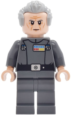 Grand Moff Wilhuff Tarkin - Dark Bluish Gray Uniform, Swept Back Hair, Dark Bluish Gray Eyebrows (sw1471)