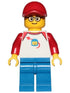 Man - Classic Space Shirt with Red Sleeves, Blue Legs, Red Cap (trn247)