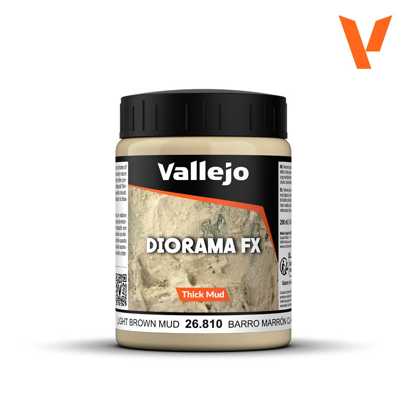Vallejo Diorama FX - Thick Mud Textures - Light Brown Mud