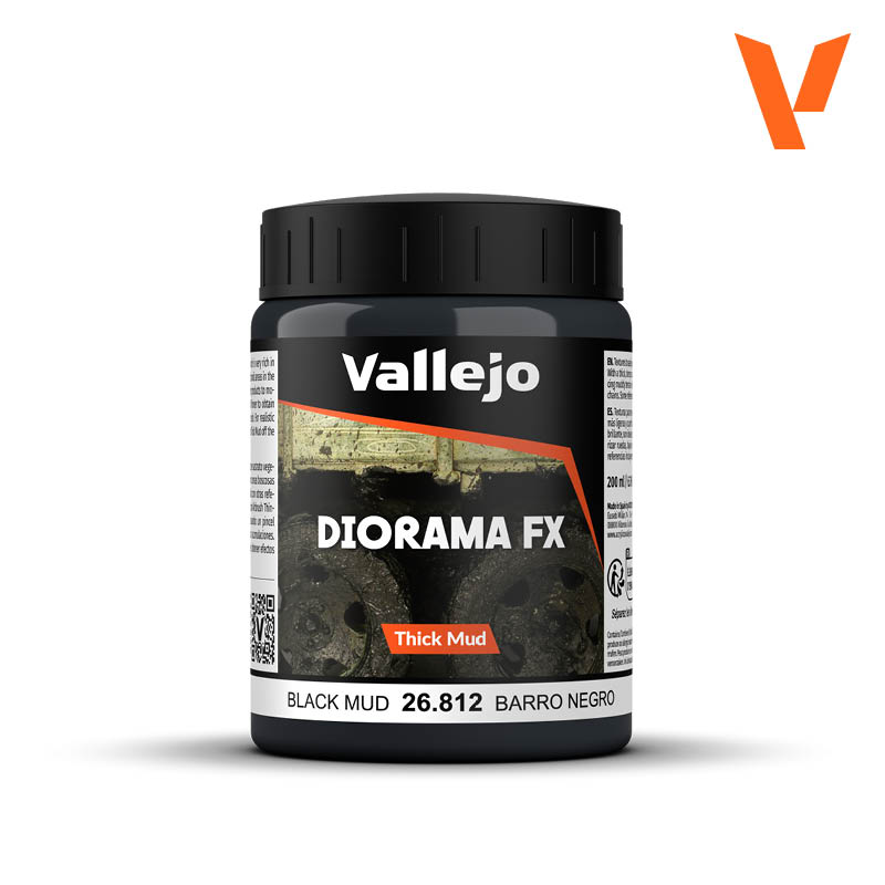 Vallejo Diorama FX - Thick Mud Textures - Black Mud