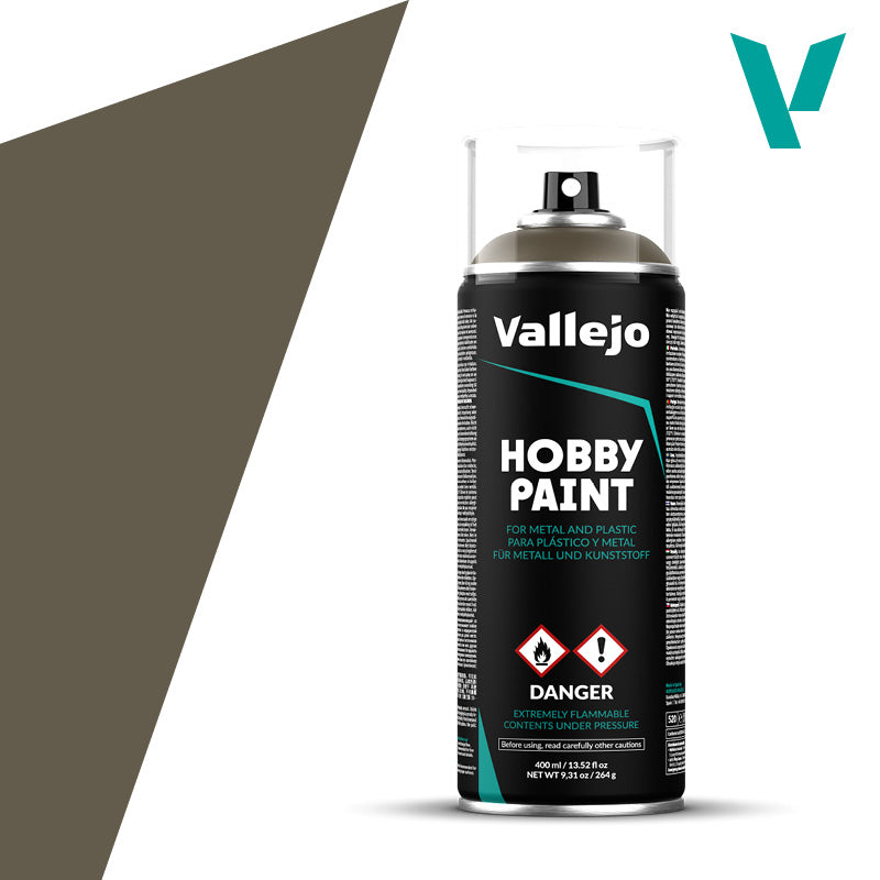 Vallejo Hobby Paint - AFV Color Primer Spray (400ml) - Olive Green US