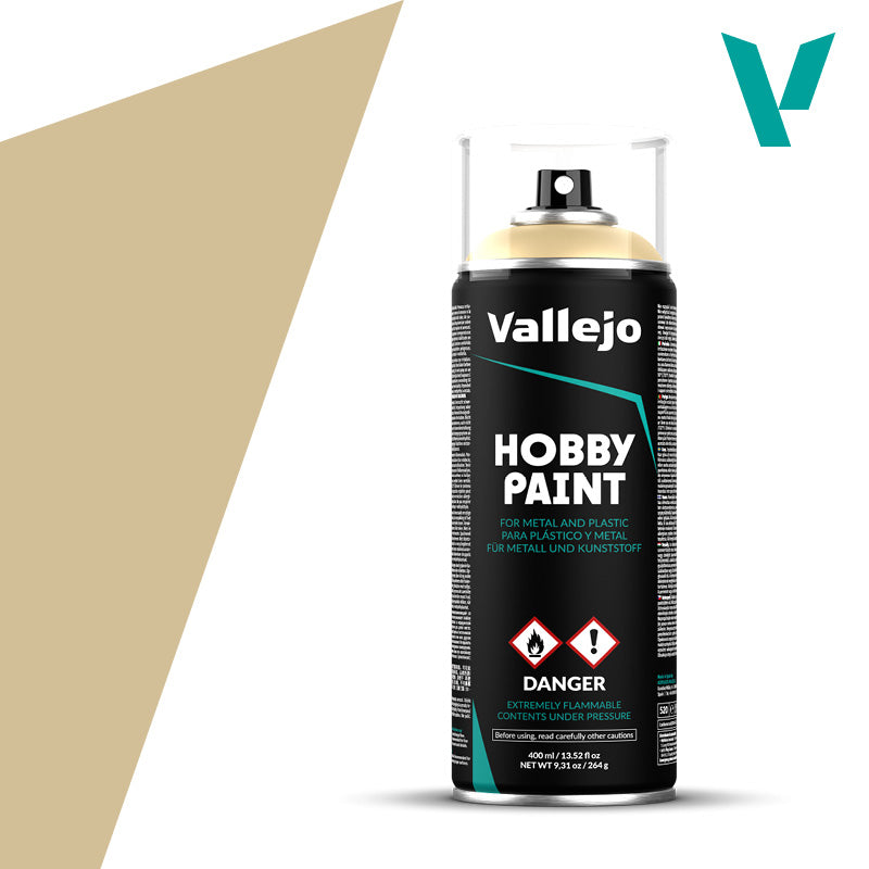Vallejo Hobby Paint - Fantasy Color Primer Spray (400ml) - Bone White