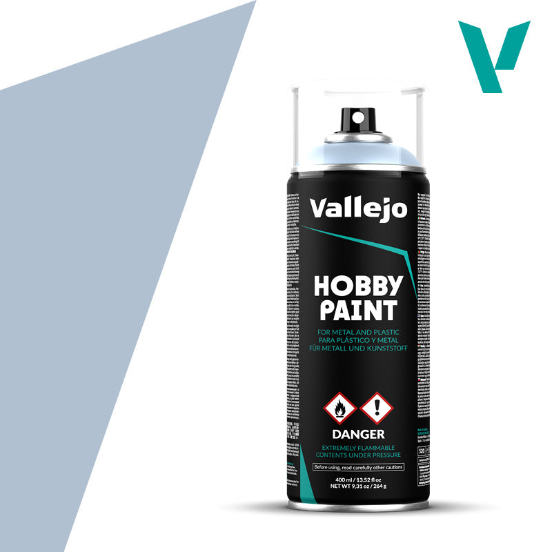 Vallejo Hobby Paint - Fantasy Color Primer Spray (400ml) - Wolf Grey