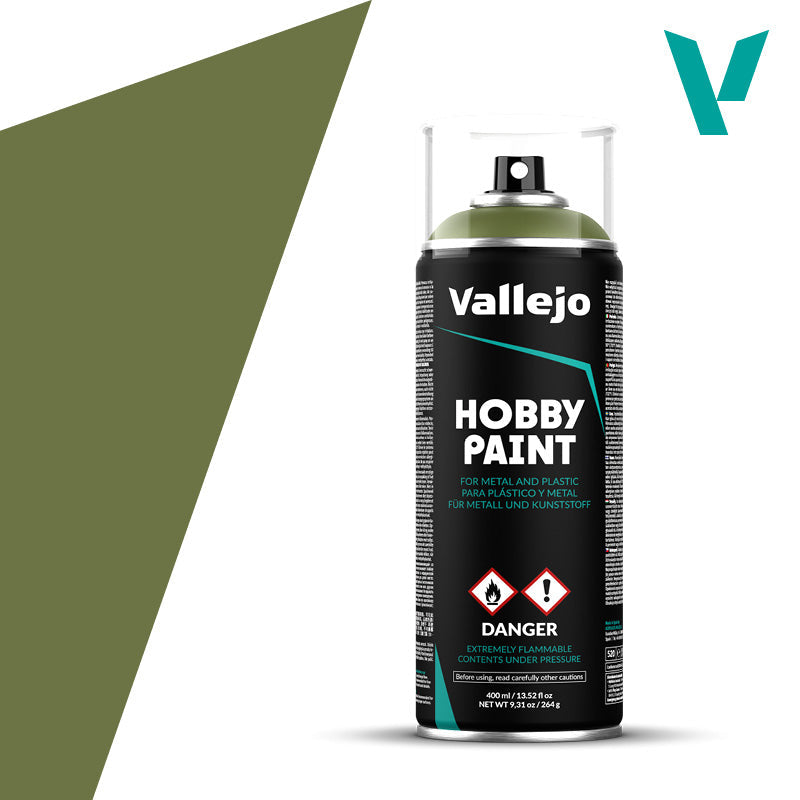 Vallejo Hobby Paint - Fantasy Color Primer Spray (400ml) - Goblin Green