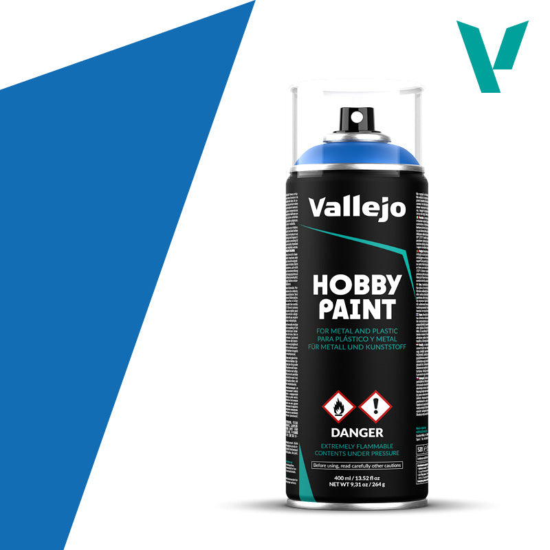Vallejo Hobby Paint - Fantasy Color Primer Spray (400ml) - Magic Blue