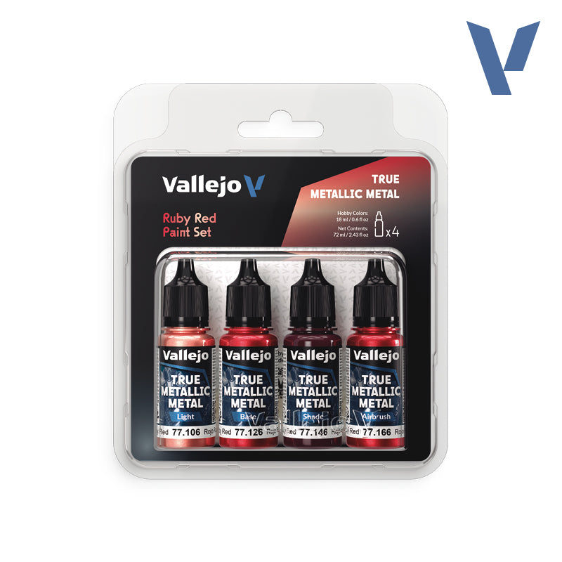 True Metallic Metal Ruby Red Paint Set