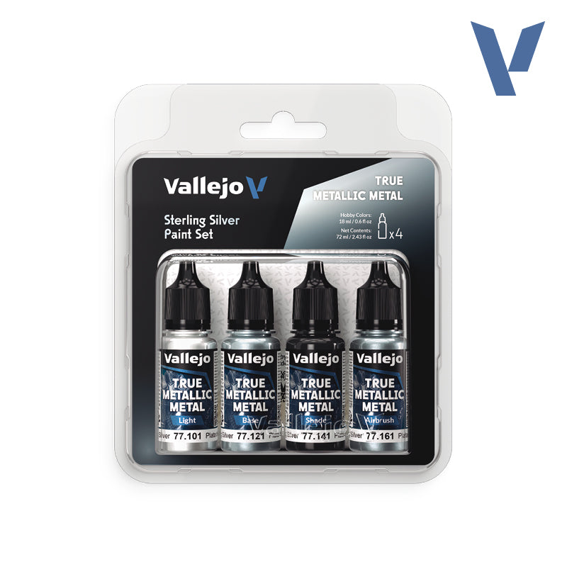 True Metallic Metal Sterling Silver Paint Set