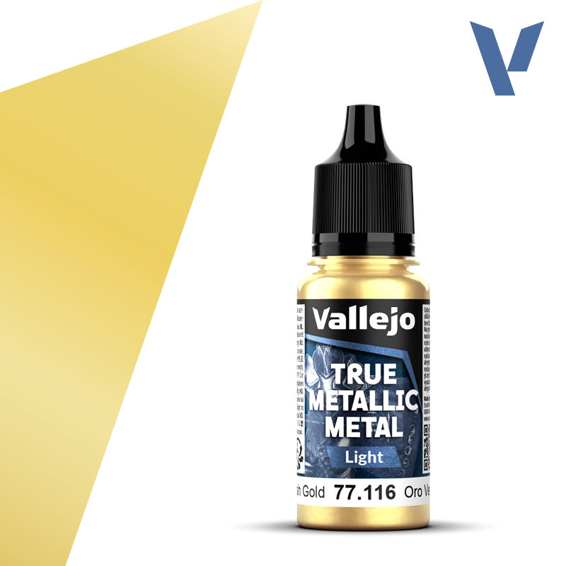 Vallejo True Metallic Metal - Greenish Gold - Light (18 ml)
