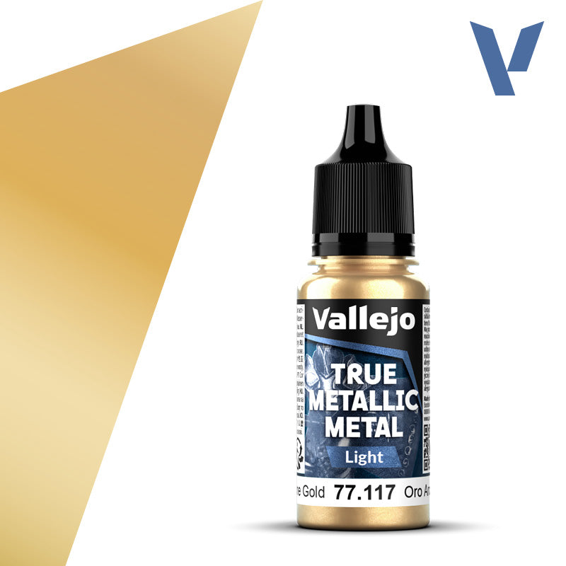 Vallejo True Metallic Metal - Arcane Gold - Light (18 ml)