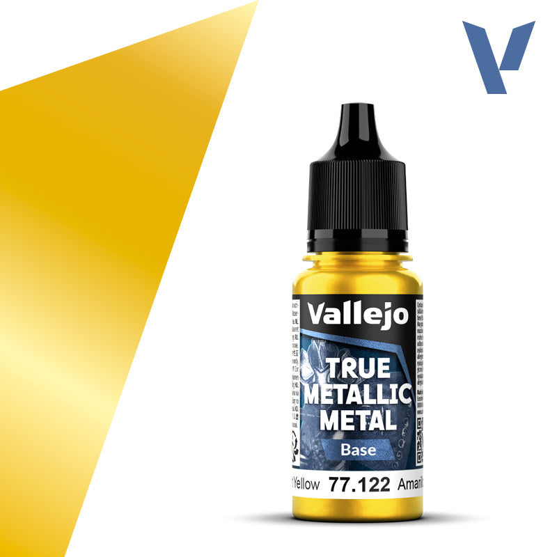 Vallejo True Metallic Metal - Radiant Yellow - Base (18 ml)