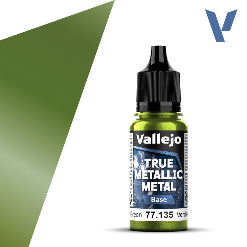 Vallejo True Metallic Metal - Amber Green - Base (18 ml)