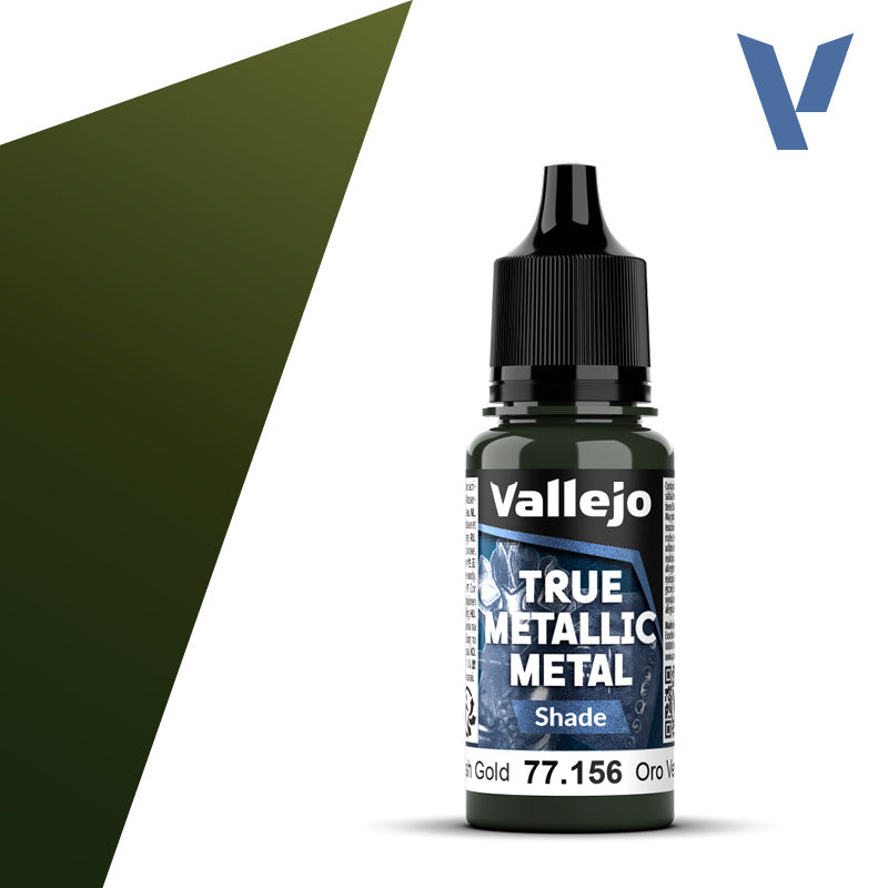 Vallejo True Metallic Metal - Greenish Gold - Shade (18 ml)