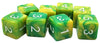 Vorpal - Green & Yellow - D6 8 Dice Set